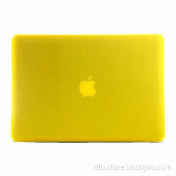 Yellow Color Silicone Matte Hard Case for 15-inch New Launched MacBook Pro with Retina, 2013 Model
